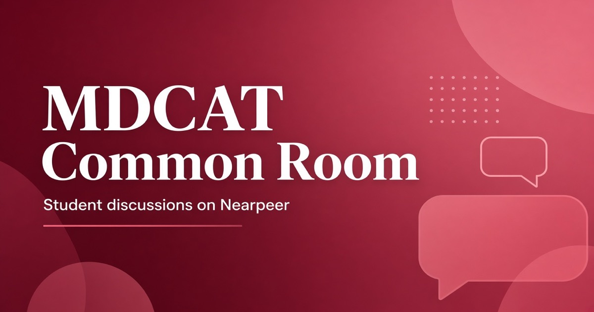 Henza on MDCAT Common Room | Nearpeer MDCAT